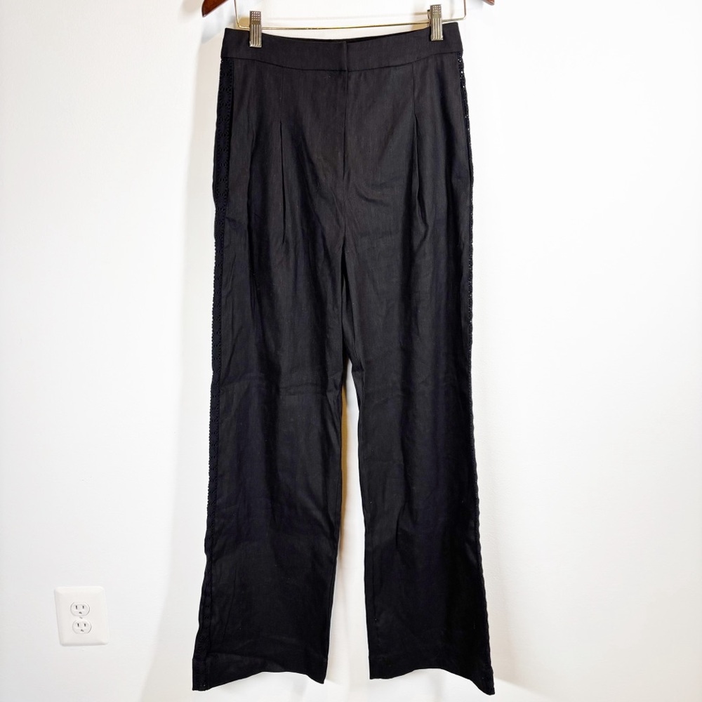 NWOT Jason Wu Linen Crochet Side Pants